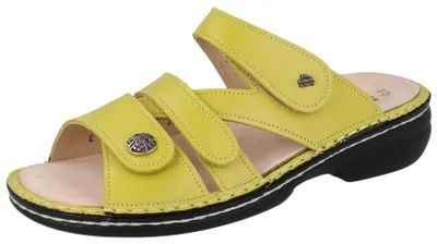 Produktbild von FINN COMFORT Ventura Soft Damen Pantolette gelb-grün Glattleder - Größe: 38