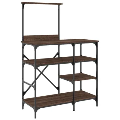 Produktbild von vidaXL Bäckerregal Braun Eichen-Optik 90x40x132cm Holzwerkstoff Metall