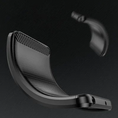 Immagine prodotto di Custodia cover in carbonio compatibile con Realme 10 5G cover in silicone flessibile in carbonio nero