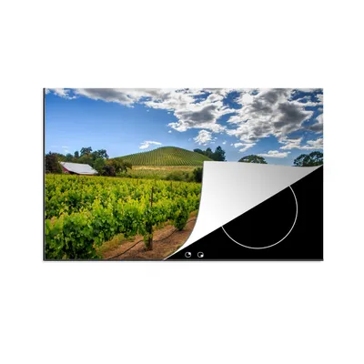 Produktbild von KitchenYeah© Herdabdeckplatte Landschaft mit einem Weinberg , 91x52cm, Küche Deko, Glaskeramikkochfeld Herdabdeckung, Abdeckplatte fùr Kochfeld