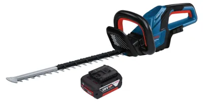 Zdjęcie produktu dla Akumulatorowe nożyce do żywopłotu Bosch GHE 18V-50 Professional 18 V 50 cm bezszczotkowe + 1x akumulator 5,0 Ah - bez ładowarki
