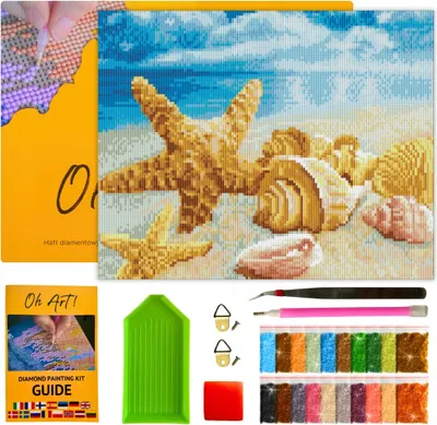 Produktbild von Diamantstickerei mit Rahmen, Diamantmalerei 5D Mosaikbild 30 x 40 cm OhArt!