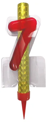 Produktbild von Leuchtfontäne Zahl 7 Rot 12 cm für Geburtstag - Einheitsgröße