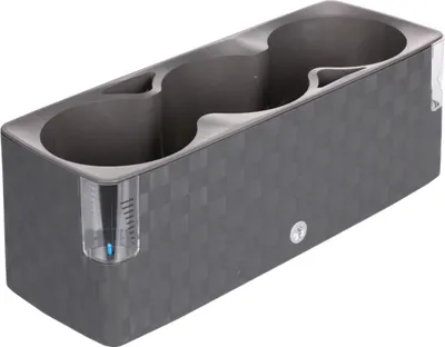 Immagine prodotto di Fioriera Dehner Mona per 3 piante, con sistema di irrigazione, 40 x 14 cm, plastica, grigio scuro
