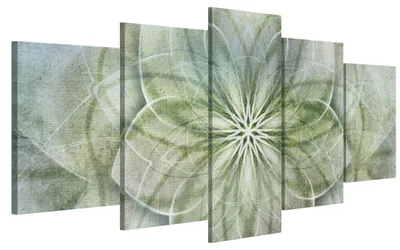 Immagine prodotto di LUMASOUL, quadri su tela, 100x50 cm, quadro su tela con motivo bohémien, quadri da parete con cornice in legno e tessuto, set da 5 pezzi, mandala