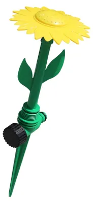Produktbild von Jardinion Sprinkler Rasensprenger, 6m Sprengradius, Beregnung Bewässerungssystem Blumenform Grün, Gartensprenger, Rasensprinkler, Fontäne, Kinderwasserspielzeug, Gartenbewässerung, Blumensprinkler