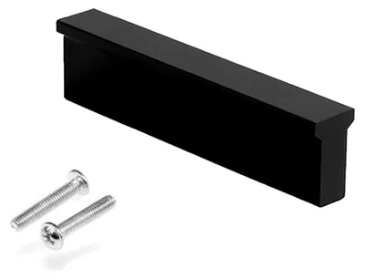 Produktbild von Schwarze Möbelgriffe, 2 Stück Griffe für Küchenschränke aus Aluminiumlegierung mit 96 mm Lochabstand