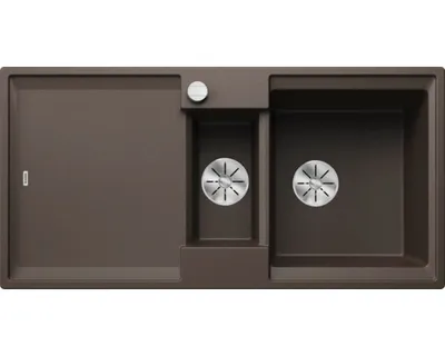 Produktbild von BLANCO ADIRA 6 S Einbauspüle SILGRANIT cafe ab 60 cm mit Ablauffernbedienung, mit Zubehör - inkl.