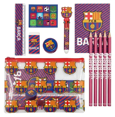 Obrázok produktu pre Sada školských potrieb FC Barcelona s peračníkom, viacfarebná, kód: 2700002517, oficiálny licencovaný produkt