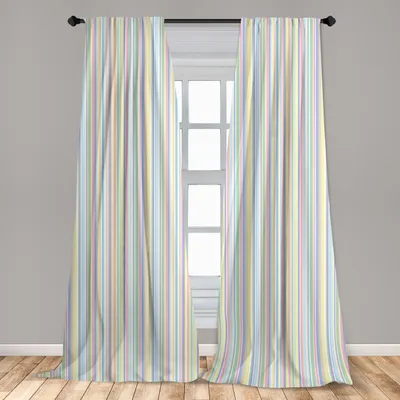 Obrázok produktu pre Abakuhaus, záclony, klasický vzor s pruhmi, sada pozostávajúca z 2 kusov, 150 x 245 cm