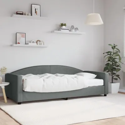 Zdjęcie produktu dla Maison Exclusive – leżanka z materacem, kolor ciemnoszary, 90 x 200 cm, tkanina
