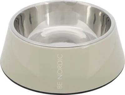 Produktbild von Trixie BE NORDIC Napf aus Melamin und Edelstahl - sand - 0,8 l/ø 22 cm