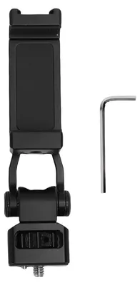 Image de Support pour téléphone avec griffe, trou fileté de 1/4 pouce, fixation pour trépied en alliage d'aluminium pour diamètres de 2,56 à 3,54 pouces