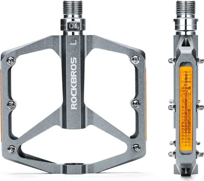 Produktbild von ROCKBROS Fahrradpedale mit Reflektoren Platform Pedale, 9/16 Zoll, aus Alu, Titan