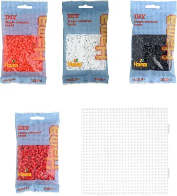Produktbild von Hama Set Schneemann mit 4.000 Midi-Bügelperlen und Stiftplatte