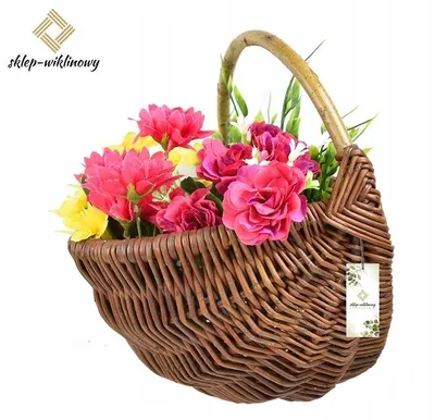Produktbild von Sklep Wiklinowy Hängender Weiden-Blumenkorb 22cm
