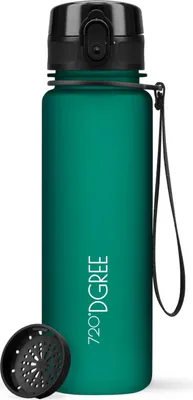 Produktbild von 720°DGREE Trinkflasche uberBottle softTouch mit Sieb emerald green 0,5l