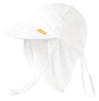 Produktbild von Baby Kleinkind Sonnenhut UPF 50+ UV-Schutz Sommer Kappe mit Kinnriemen und Halsklappen 0-6 Monate Weiß