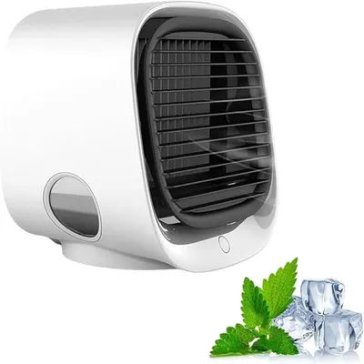 Productafbeelding van Draagbare Airco - Persoonlijke Koeler - Ruimte Verkoelen - Directe Nevelkoeling - 300ml Tank - Blauw