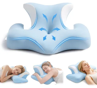 Immagine prodotto di Cuscino ergonomico in schiuma viscoelastica, ideale per chi dorme su un lato
