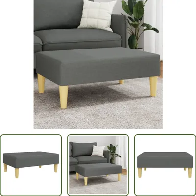 Zdjęcie produktu dla The Living Store Podnóżek ciemnoszary 77x55x31 cm Tkanina