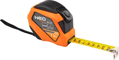Productafbeelding van Stalen meetlint van 7,5 meter met een dikte van 25 mm, met een duimschaal