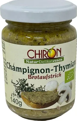 Produktbild von *MHD 15.05.2024* CHIRON Naturdelikatessen  Champignon-Thymian Brotaufstrich kbA 140 g