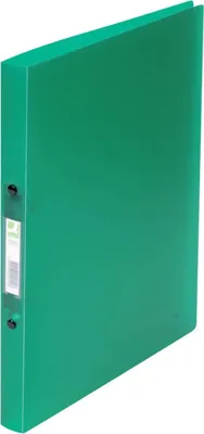 Produktbild von Schulordner, A4, 2-Ring, 16mm, transluzent grün Q-CONNECT KF02911