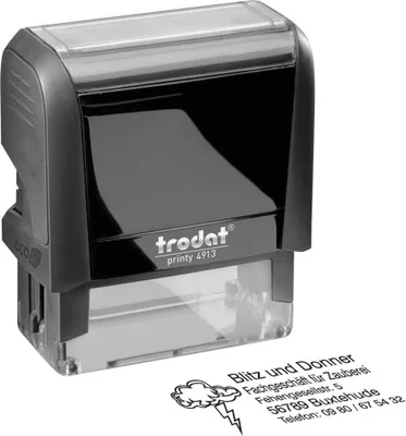 Image de TRODAT Tampon texte personnalisable printy 4913 avec logo
