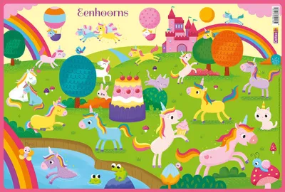 Imagen del producto de Alfombrilla "Unicornio" para niños, 47,5 x 32 cm, de PVC