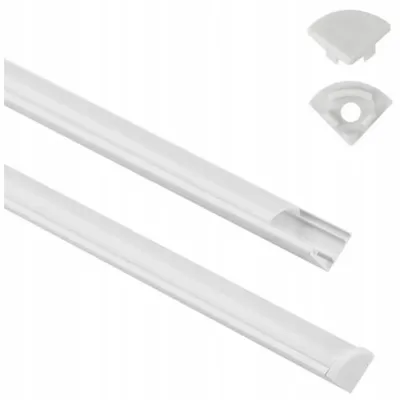 Obrázok produktu pre Ecolight RW02, LED pásikový profil, rohový profil, hliník, biela farba, 2 metre