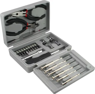 Image de InLine® 43012 Set d'outils pour la maison et les loisirs, 25 pièces, avec étui en plastique