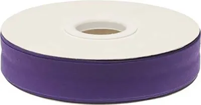 Produktbild von 20m Schrägband PolyBaumwolle unifarben 20mm breit gefalzt Einfassband Farbwahl, Farbe:lila