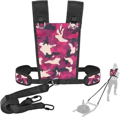 Productafbeelding van Unyqoos® Verstelbare fitness-trekgewicht voor krachttraining en spieropbouw – Trekkracht tot 136 kg, taille 76,2–142,2 cm, lengte 43,2–48,3 cm, 1,7 meter touw, 3 gespen
