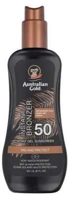 Image de Australian Gold SPF 50 Spray Gel avec Bronzage Instantané 237ml