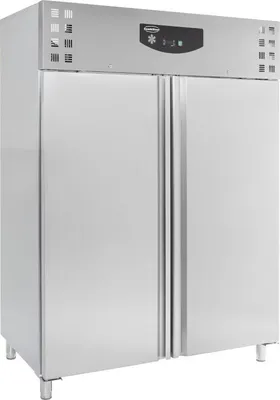 Immagine prodotto di Frigorifero commerciale a 2 porte in acciaio inox - raffreddamento ventilato, 1410 litri, 2/1 GN