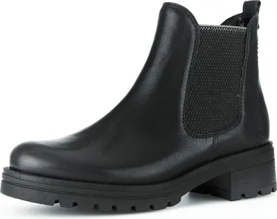 Zdjęcie produktu dla Gabor Shoes Chelsea Boot - Black Smooth leather : 37.5 : Normalny rozmiar: 37.5 Szerokość: Normalny