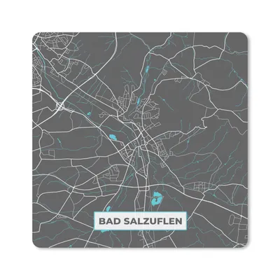 Produktbild von MuchoWow® Mauspad Mousepad Stadtplan - Karte von Deutschland - Blau - Bad Salzuflen - Karte 20x20 cm - Mousepads - Maus Mat - Pad - Mausunterlage - Desk Mat - Bureauartikeln