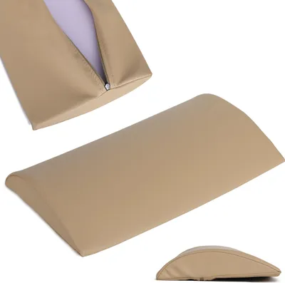 Produktbild von Habys Lenden-Halbrolle, Lagerungsrolle, Nackenkissen, Nackenrolle | für Massage und Therapie, Kniehalbrolle, 40x25x5cm | Weich Beige