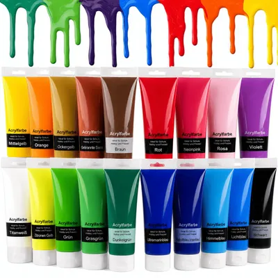 Produktbild von Acrylfarben 20er Set Malfarbe Künstlerfarbe Acrylfarben Tuben Malen Farben Bunt
