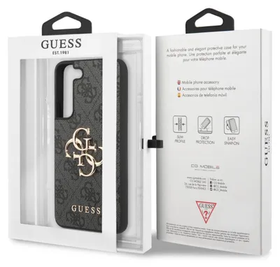 Obrázok produktu pre Puzdro Guess Guhcs23S4Gmggr S23 S911 - Sivé Pevné Puzdro 4G Big Metal Logo