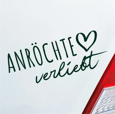 Produktbild von Auto Aufkleber Anröchte verliebt Herz Stadt Heimat Liebe Car 19x8 cm Dunkelgrün Sticker Heckscheibenaufkleber