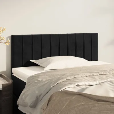 Produktbild von The Living Store Kopfteil Schwarz 100x5x78/88 cm Samt