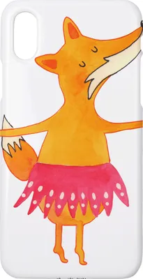 Produktbild von Mr. & Mrs. Panda Iphone 10 Handyhülle Fuchs Ballerina - Weiß - Geschenk, Tanzen, Handy, Cover, Hülle, X, Geburtstag