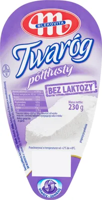 Obrázok produktu pre Mlekovita Twaróg półtłusty bez laktozy 230 g