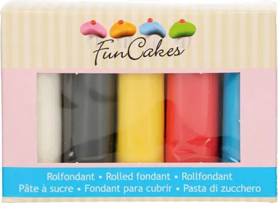 Produktbild von FunCakes Fondant Multipack Primary (Primärfarben) 5 x 100g