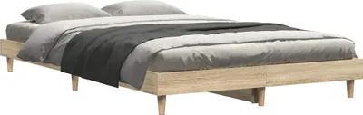 Produktbild von vidaXL Bettgestell ohne Matratze Sonoma-Eiche 120x200 cm Holzwerkstoff