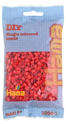 Produktbild von Hama-Perlen Rot 1000Stück, 1Beutel