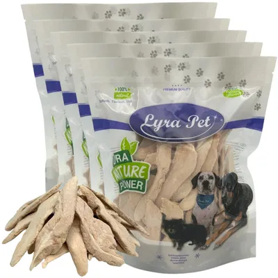 Produktbild von 1 kg (5 x 200 g) Lyra Pet® Entenbrust gefriergetrocknet