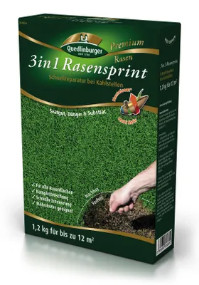 Artikelbild 2 von '3in1 Rasensprint Mantelsaat Premium (1,2 kg)' aus der Kategorie Rasensamen